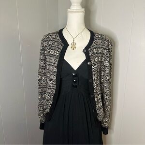 Escada Sport Black and Cream Knit Sweater
